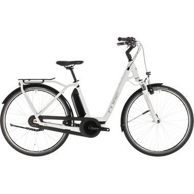 Bicicleta de paseo eléctrica CUBE TOWN HYBRID PRO 400 WAVE Blanco 2019 0